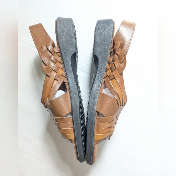 Dr Scholl's Brown Leather Sandals Size 9 - Picture 4 of 12